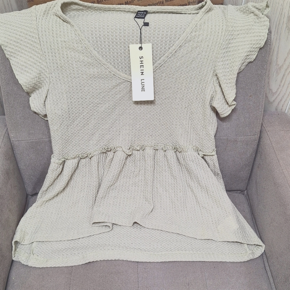 Shein Large cool sage green shirt